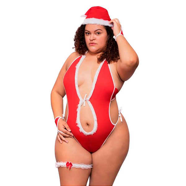 Body Mamãe Noel Plus Size Ana Intima