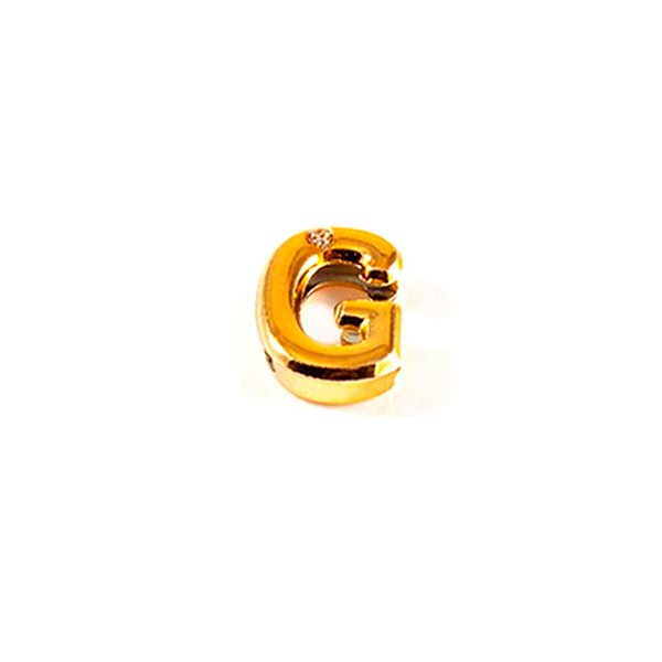 Letras Em Abs Dourado Com Strass Para Personalização Hard - G