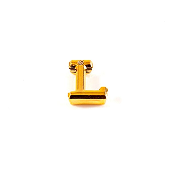 Letras Em Abs Dourado Com Strass Para Personalização Hard - L
