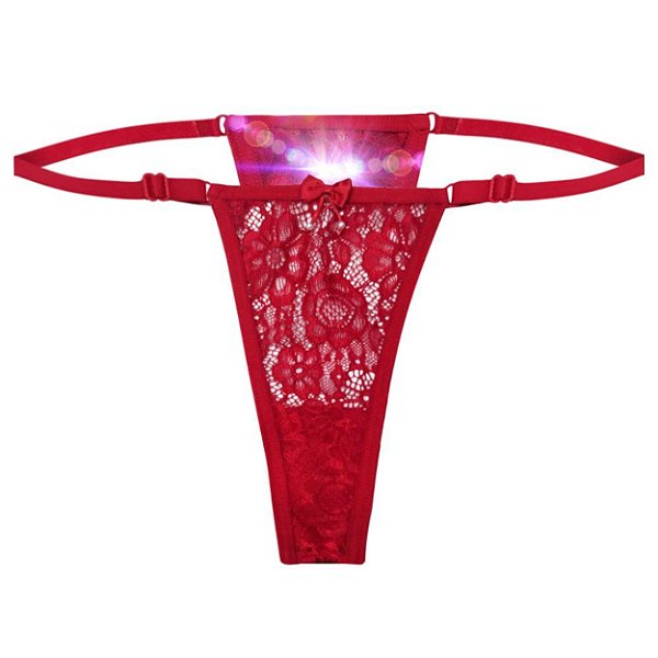 Tanga Led Pisca Pisca Com Lacinho Diversão Ao Cubo - Vermelho - M