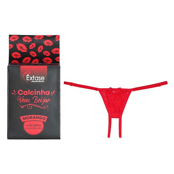 Calcinha Aromatizada Vem Beijar êxtase - Morango