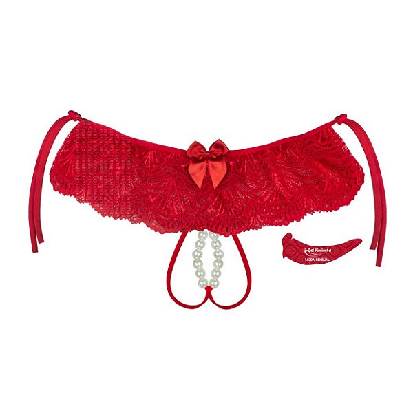 Calcinha Mega Tailandesa Com Estimulador De Clítoris La Pimienta - Vermelho