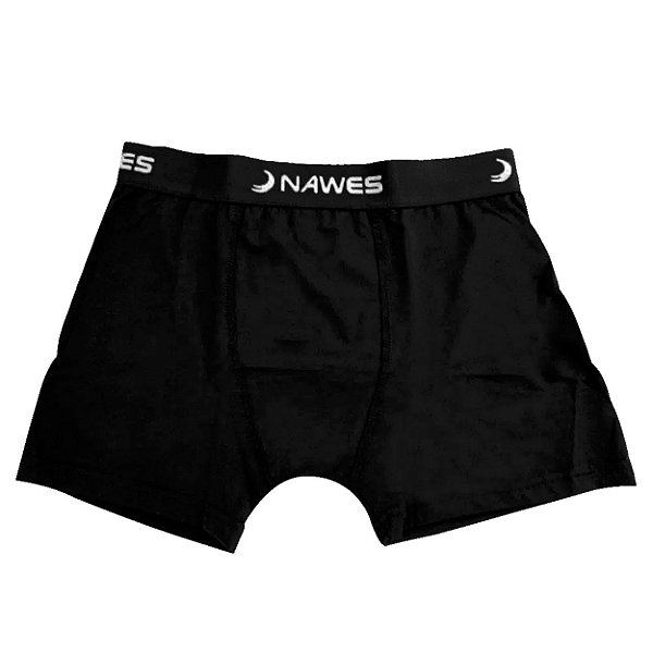 Cueca Boxer Adulto Em Microfibra Nawes - Preto - P