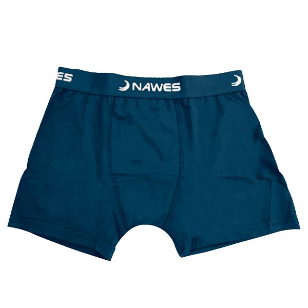Cueca Boxer Adulto Em Microfibra Nawes - Azul Petróleo - M
