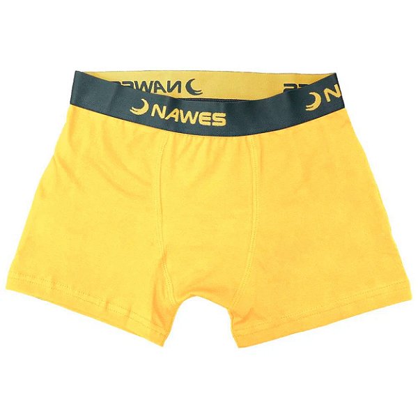 Cueca Boxer Adulto Em Cotton Nawes - Amarelo - M