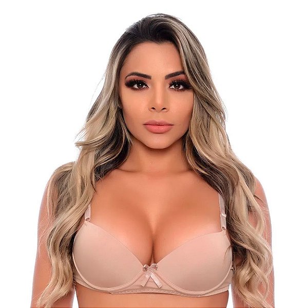 Sutiã Basico Com Bojo Liso Patitex - Chocolate - GG