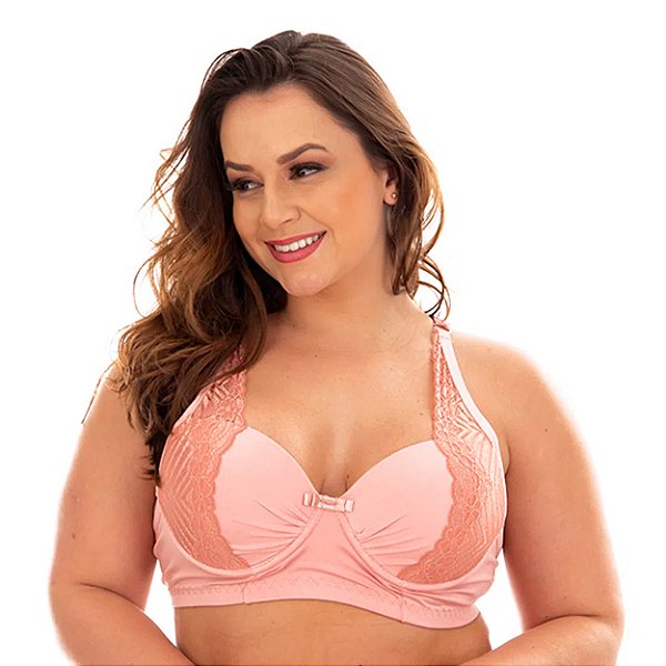 Sutiã Plus Size Reforçado Carla Patitex - Rosê - 48
