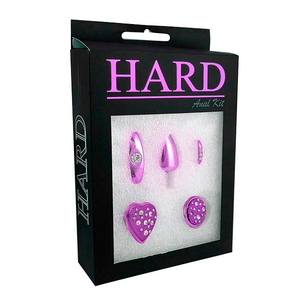 Kit Luxo Plug Anal Pequeno Com 4 Bases Diferentes Hard - Lilas