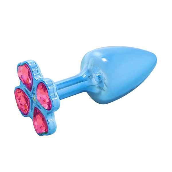 Plug Anal Formato Trevo P Hard - Azul