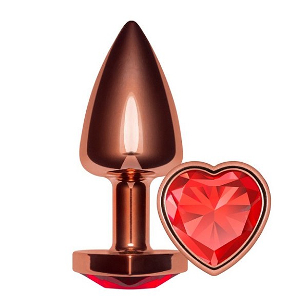 Plug Anal Coração Unique Rose La Pimienta - Vermelho