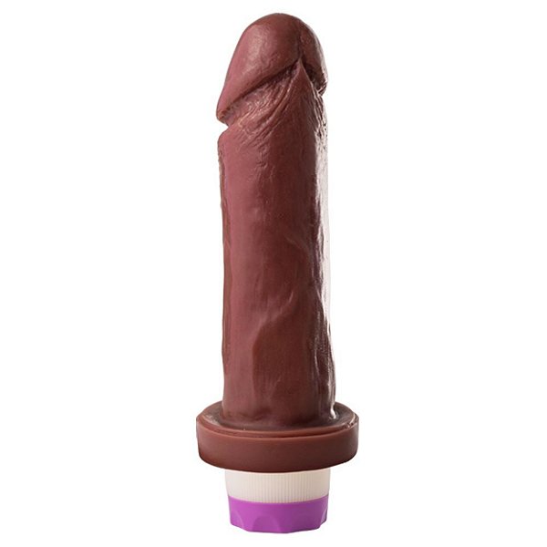 Pênis Vibrador 18,5 X 4 Cm Soulsex - Chocolate