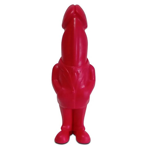 Pênis de Borracha Personagem Execupinto Diversão Ao Cubo - Vermelho