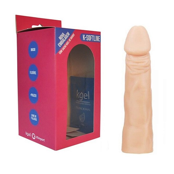 Penis Maciço 18 X 4 Cm Kgel - Bege