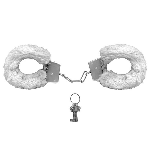 Algemas De Metal Revestida Com Pelúcia Sexy Import - Branco