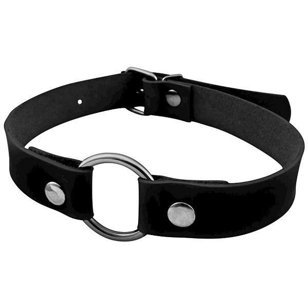 Gargantilha Com Argola Pequena Dominatrixxx - Preto