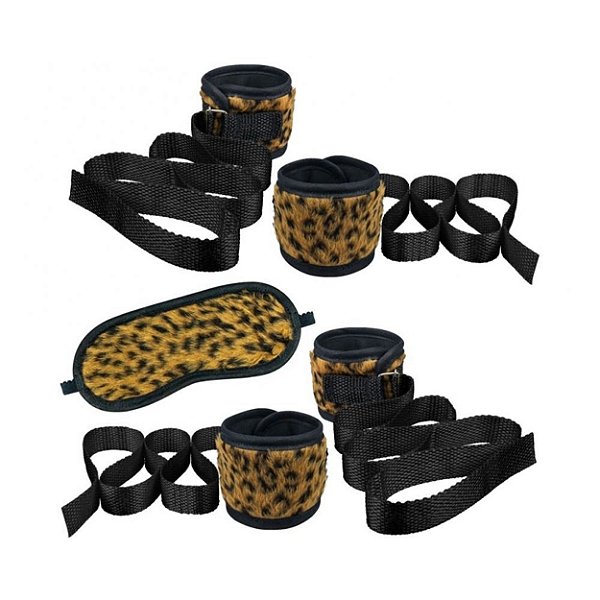 Kit Bondage Em Pelúcia La Pimienta - Onça