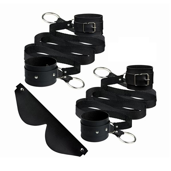 Kit Bondage Com Tiras E Venda La Pimienta