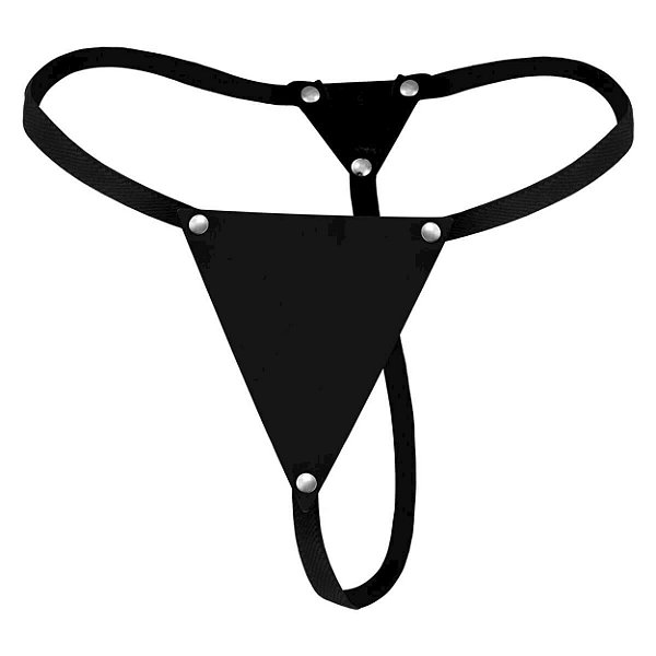 Fio Dental Sado Triângulo Dominatrixxx - Preto