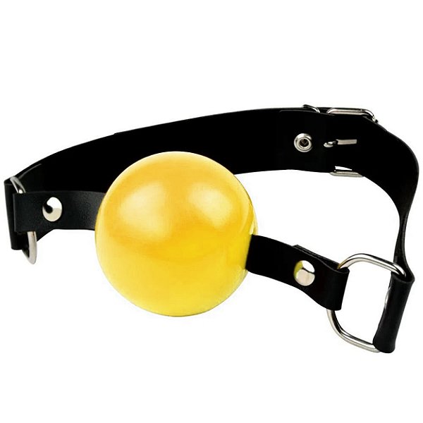 Mordaça Bola Com Alça Para Ajuste La Pimienta - Amarelo