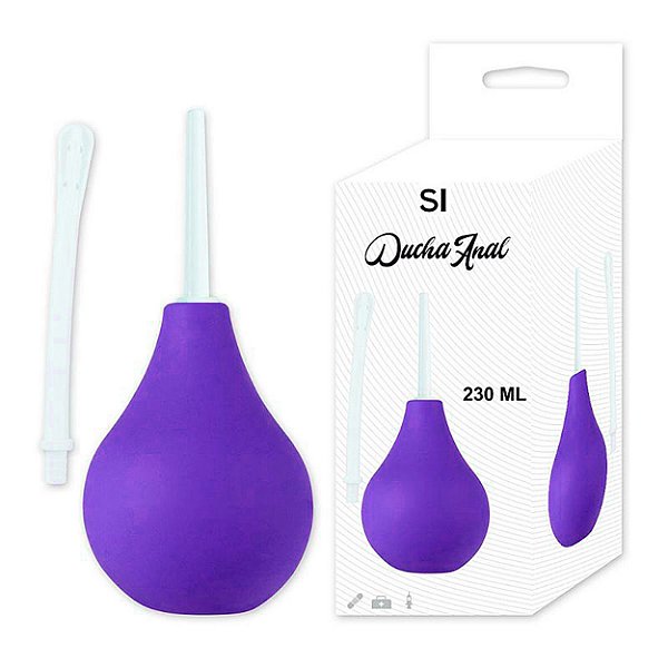 Ducha Anal Higiênica Unissex 230ml Com Aplicador Lf Import - Roxo