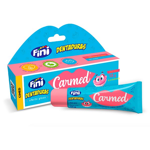 Hidratante Labial Efeito Gloss Carmed Fini Dentaduras 10g Cimed - Fini Dentaduras
