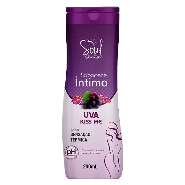 Sabonete íntimo Sensação Térmica 200ml Soul Cosméticos - Uva
