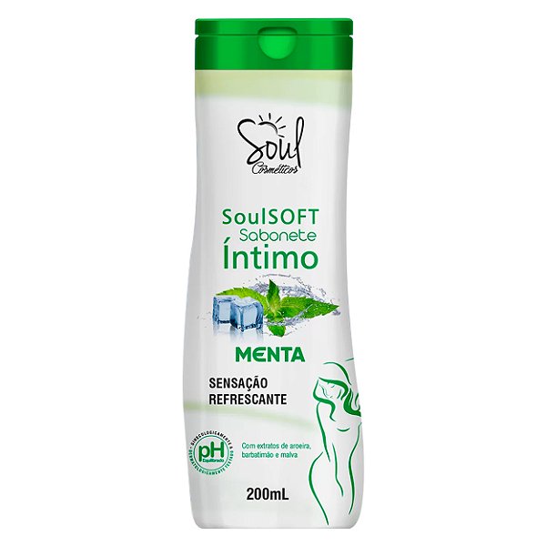 Sabonete íntimo Sensação Refrescante 200ml Soul Cosméticos - Menta