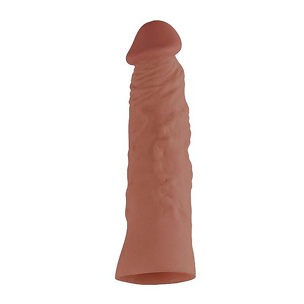 Capa Peniana Realistica 19x3,8cm Sexy Import - Marrom