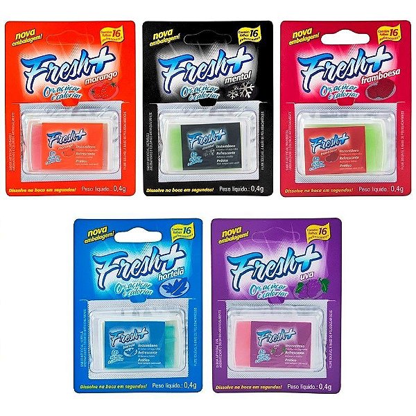 Lâminas Refrescantes 16 Unidades Com Sabor - Fresh Mais