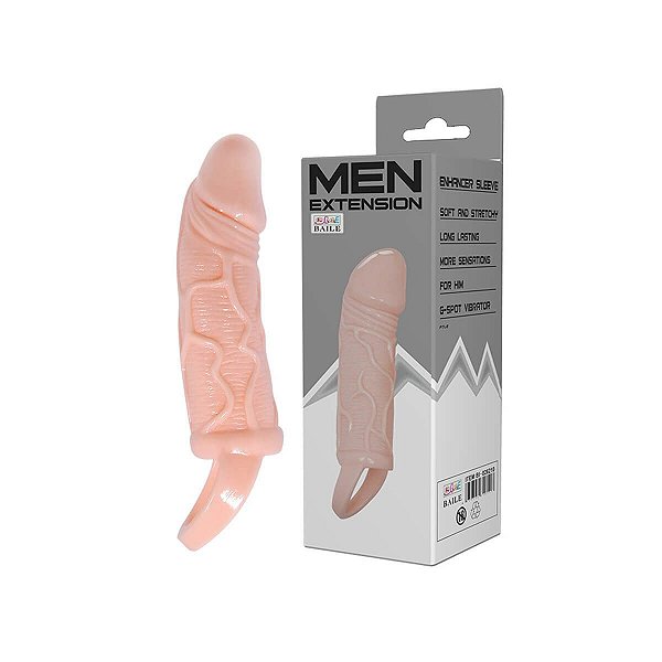 Men Extension Capa Peniana com Anel Para Escroto