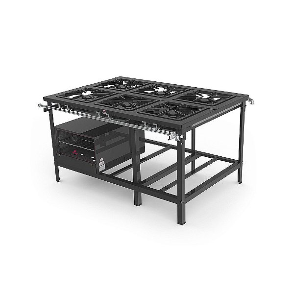 Fogão Industrial 6 Queimadores Duplos PMD-600 F Progás