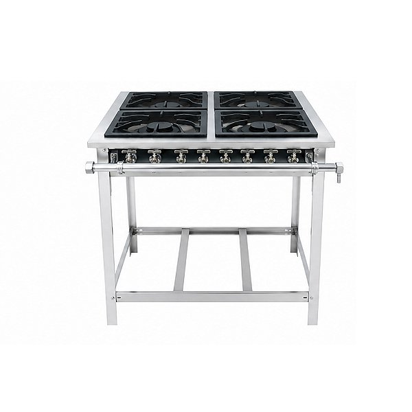 Fogão Industrial Inox 4 Queimadores Duplos EI4 Venâncio