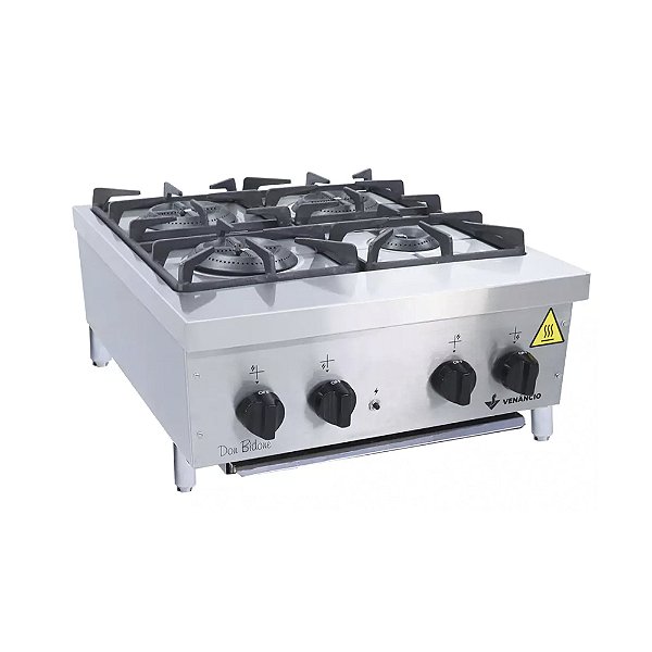 Fogão Industrial de Mesa Don Bidone 4 Bocas FDB4M Venâncio