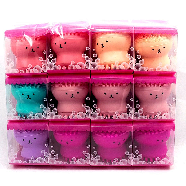 Esponja de Limpeza Facial Polvo Atacado Box 12 Unidades Cores Aleatórias