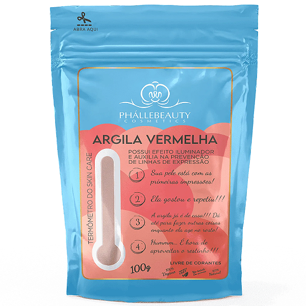 Argila Vermelha Efeito Iluminador e Prevenção de Linhas de Expressão Phallebeauty PH535