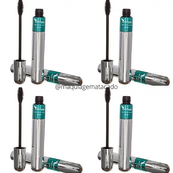 Kit 04 Unidades Máscara Para Cílios 2 em 1 Bella Femme Rímel 4D BF10046