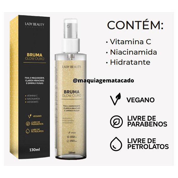 Bruma Glow Ouro 130 ml Lady Beauty LB08