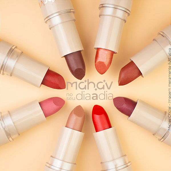 Kit 08 Unidades Batom Hidratante Dia a Dia Mahav