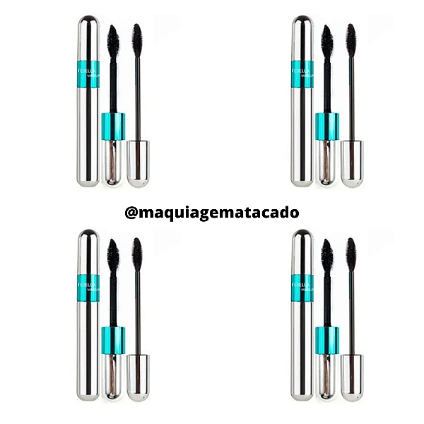 Kit 04 Unidades Máscara Para Cílios 2 em 1 a Prova DÁgua Febella MA3041 Rímel