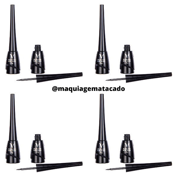 Kit 04 Unidades Delineador Ultra Black Vivai 2015