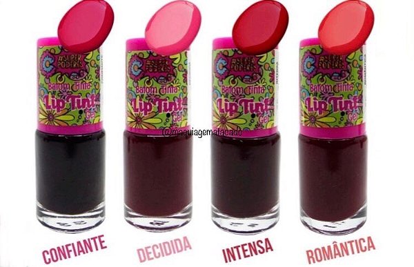 Kit 04 Unidades Lip Tint Gel Hidratante Glicerina Super Poderes TGSP01