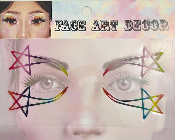 Adesivo Auto Colante Decoração Para Rosto Carnaval Modelo 02