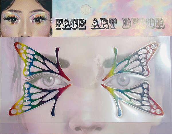 Adesivo Auto Colante Decoração Para Rosto Carnaval Modelo 04