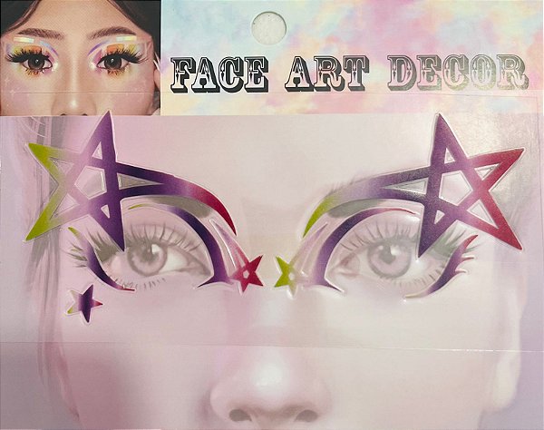 Adesivo Auto Colante Decoração Para Rosto Carnaval Modelo 06