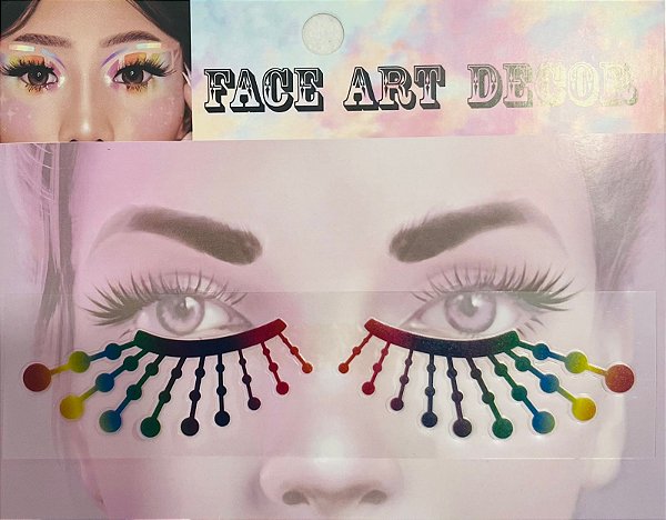 Adesivo Auto Colante Decoração Para Rosto Carnaval Modelo 07