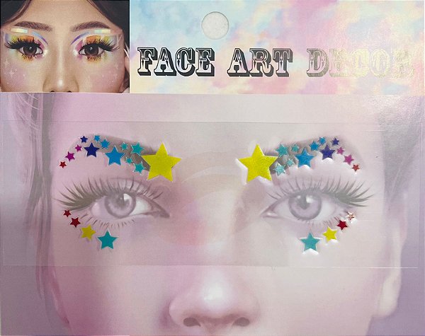 Adesivo Auto Colante Decoração Para Rosto Carnaval Modelo 11