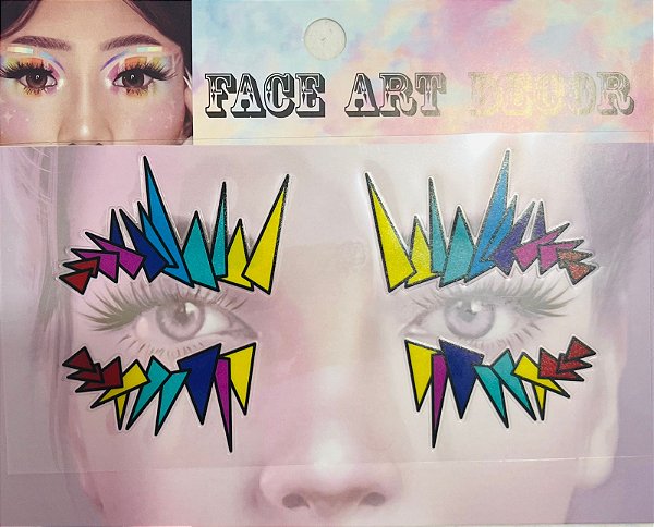 Adesivo Auto Colante Decoração Para Rosto Carnaval Modelo 12