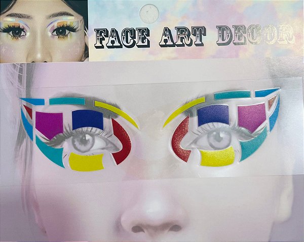 Adesivo Auto Colante Decoração Para Rosto Carnaval Modelo 13