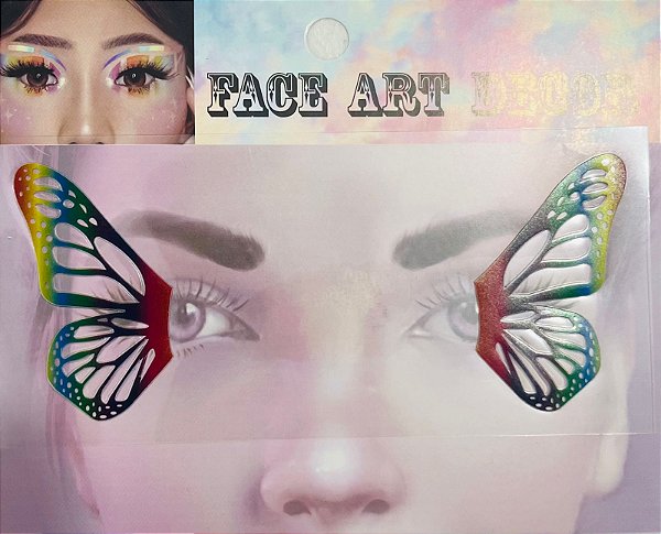 Adesivo Auto Colante Decoração Para Rosto Carnaval Modelo 14