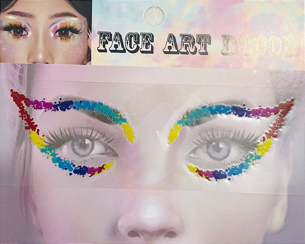 Adesivo Auto Colante Decoração Para Rosto Carnaval Modelo 16